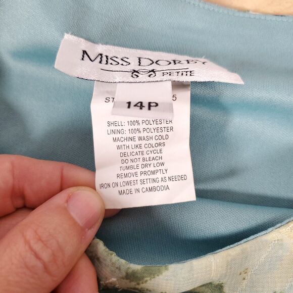 Vtg Fairy Floral 2 Piece Top & Skirt Set Sz 14P Petites Miss Dorby Earthy Elf - Picture 11 of 15